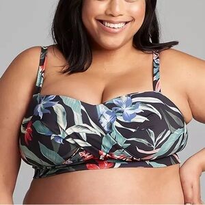 Swim by Cacique Island Bloom Top Size 16